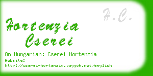 hortenzia cserei business card